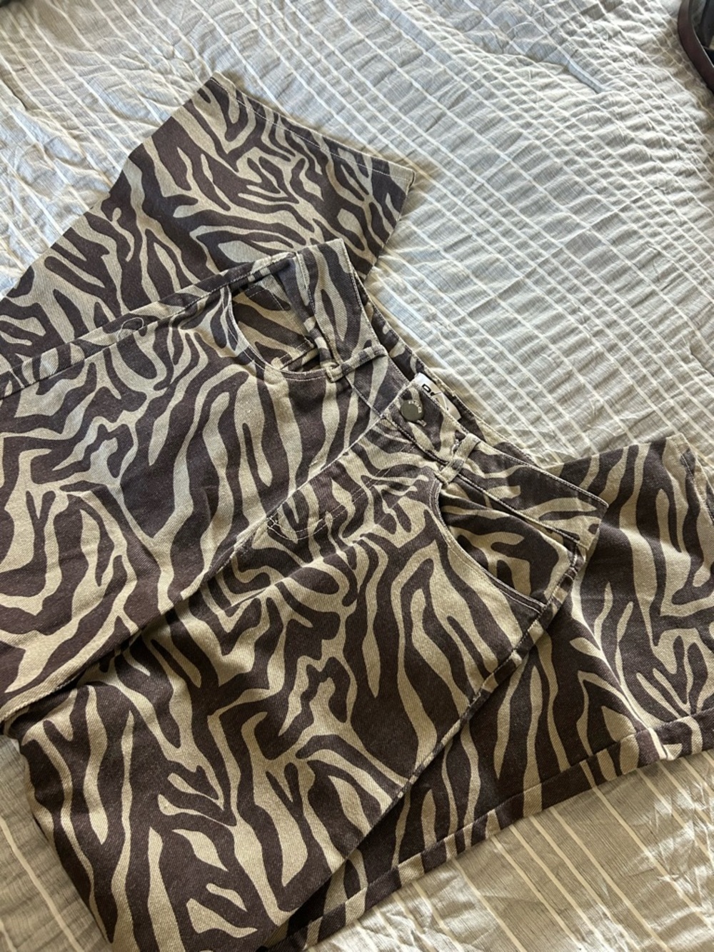 Zebra Print Skirt with Neutral Tones